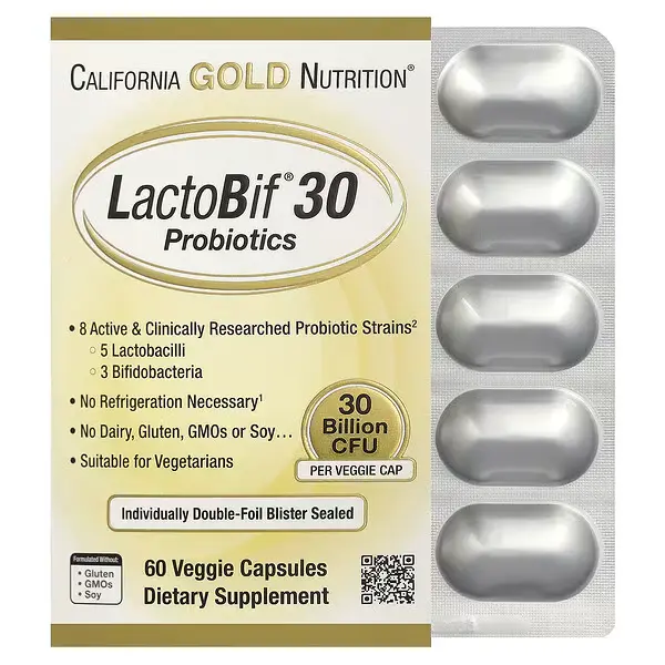 California Gold Nutrition LactoBif 30 Probiotics – opakowanie produktu